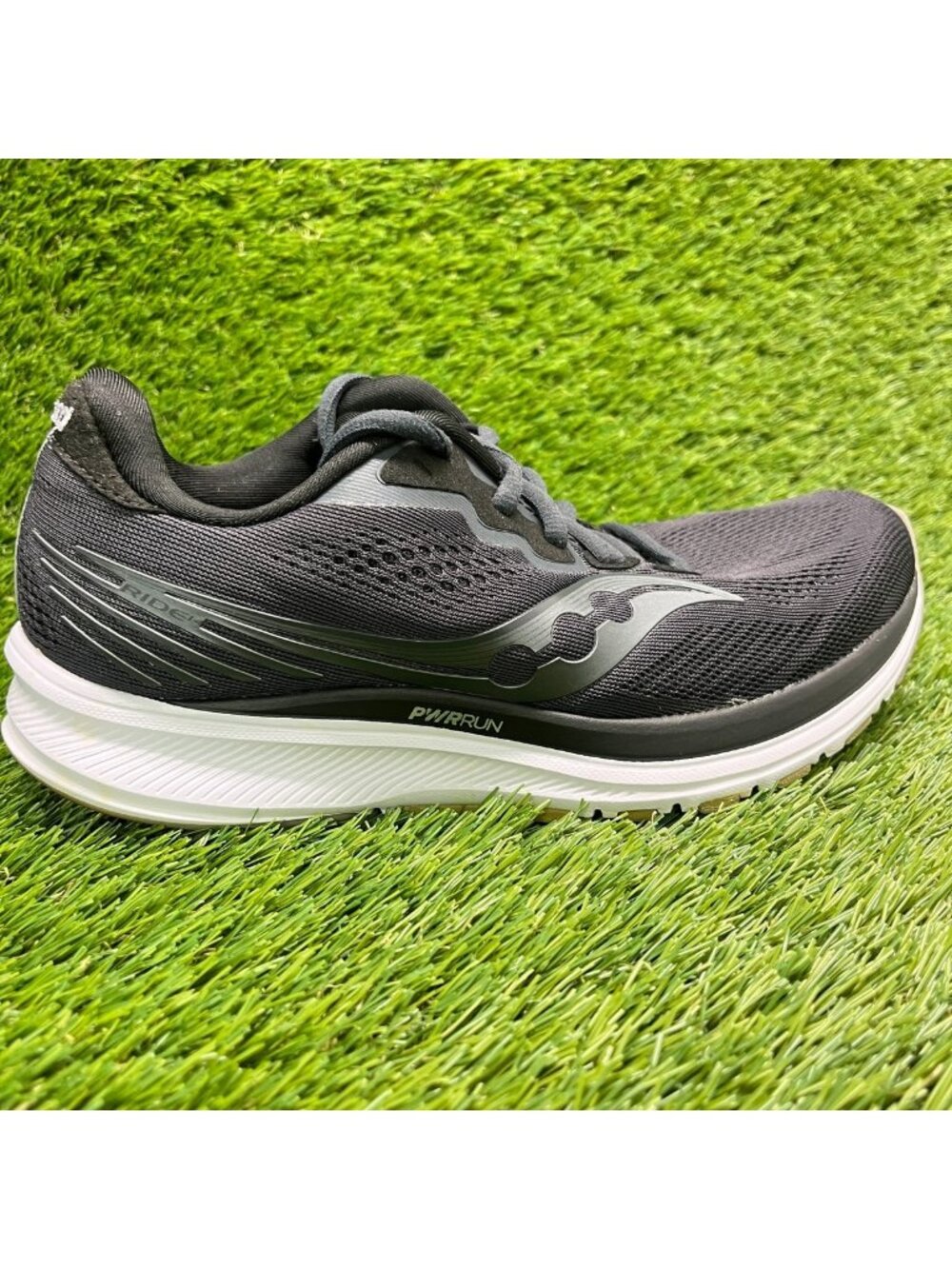 Saucony Ride 14 Womens Size 7.5 Black White Athletic Running Shoes Sneakers